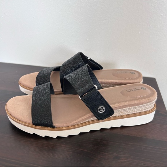Giani Bernini Shoes - Giani Bernini Women's Bryerr Memory Foam Double Band Wedge Sandals size 11 Black